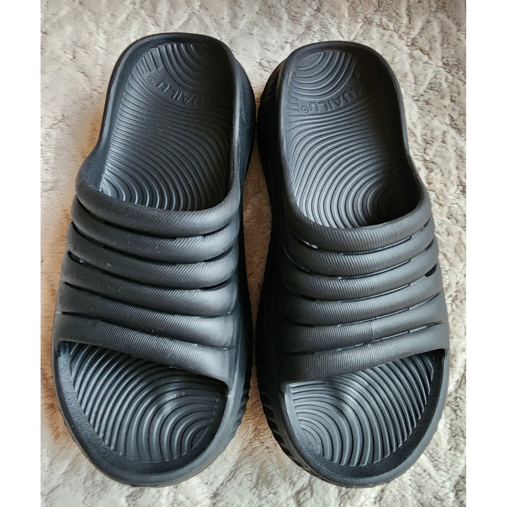 KUAILU Recovery Slides Black Platform Comfort Sandals Womens US 7.5 EU 38 - Picture 5 of 10
